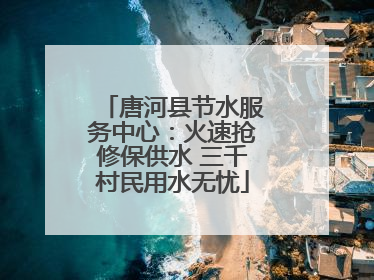 唐河县节水服务中心：火速抢修保供水 三千村民用水无忧