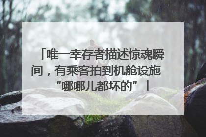 唯一幸存者描述惊魂瞬间，有乘客拍到机舱设施“哪哪儿都坏的”