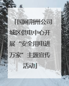 国网荆州公司城区供电中心开展“安全用电进万家”主题宣传活动