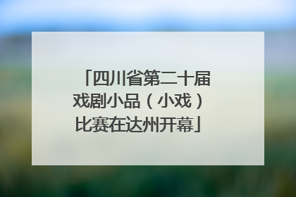 四川省第二十届戏剧小品（小戏）比赛在达州开幕