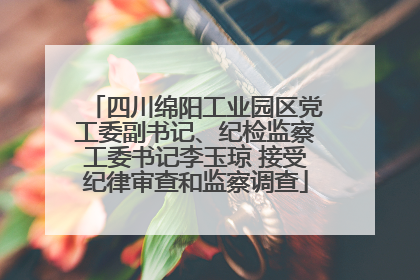 四川绵阳工业园区党工委副书记、纪检监察工委书记李玉琼 接受纪律审查和监察调查