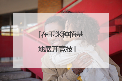在玉米种植基地展开竞技