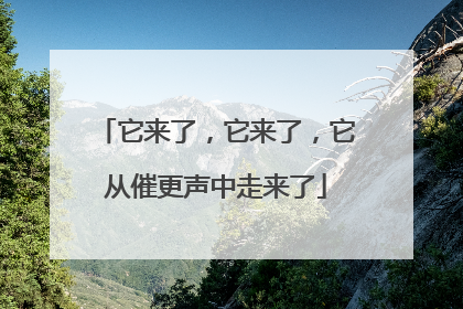 它来了，它来了，它从催更声中走来了