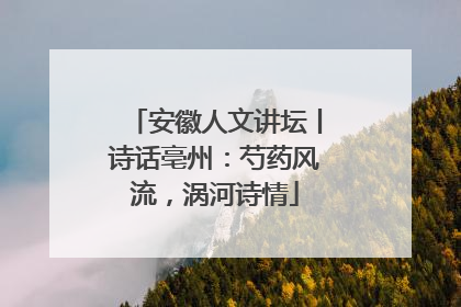 安徽人文讲坛丨诗话亳州：芍药风流，涡河诗情