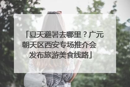 夏天避暑去哪里？广元朝天区西安专场推介会 发布旅游美食线路