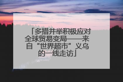 多措并举积极应对全球贸易变局——来自“世界超市”义乌的一线走访