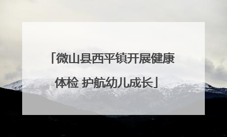 微山县西平镇开展健康体检 护航幼儿成长