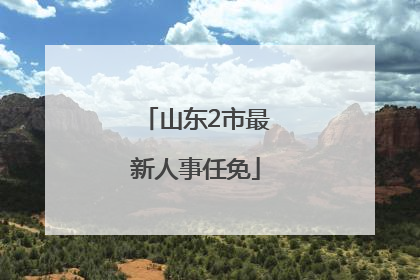 山东2市最新人事任免