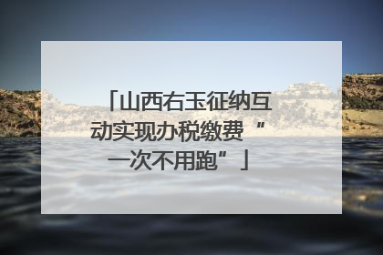 山西右玉征纳互动实现办税缴费“一次不用跑”