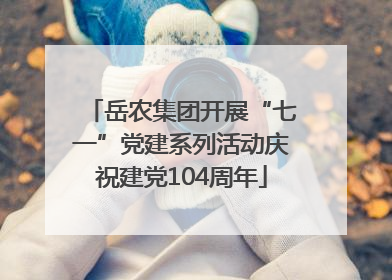 岳农集团开展“七一”党建系列活动庆祝建党104周年