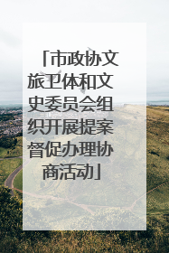 市政协文旅卫体和文史委员会组织开展提案督促办理协商活动
