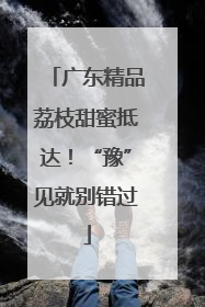 广东精品荔枝甜蜜抵达！“豫”见就别错过