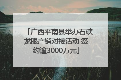 广西平南县举办石硖龙眼产销对接活动 签约逾3000万元