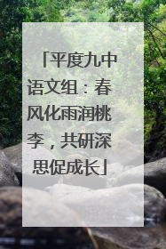 平度九中语文组：春风化雨润桃李，共研深思促成长