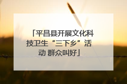 平昌县开展文化科技卫生“三下乡”活动 群众叫好