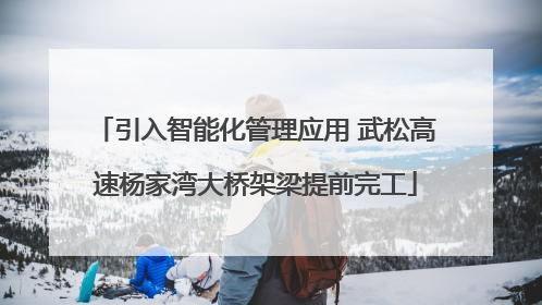引入智能化管理应用 武松高速杨家湾大桥架梁提前完工