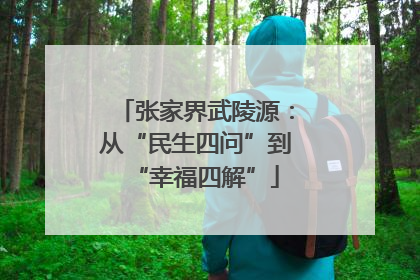 张家界武陵源：从“民生四问”到“幸福四解”