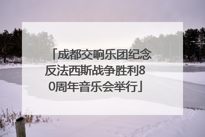 成都交响乐团纪念反法西斯战争胜利80周年音乐会举行
