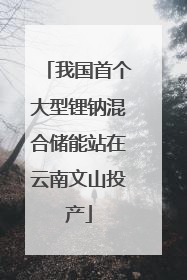 我国首个大型锂钠混合储能站在云南文山投产