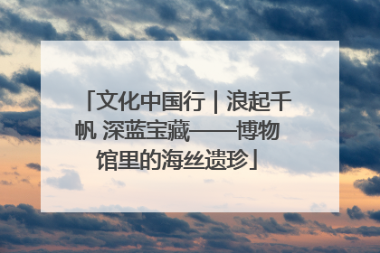 文化中国行｜浪起千帆 深蓝宝藏——博物馆里的海丝遗珍