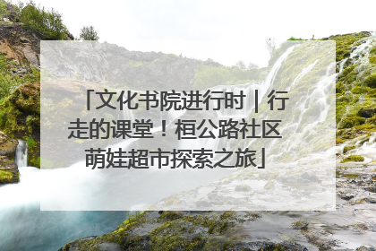文化书院进行时｜行走的课堂！桓公路社区萌娃超市探索之旅