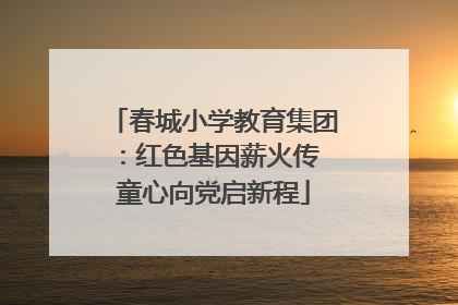 春城小学教育集团：红色基因薪火传 童心向党启新程