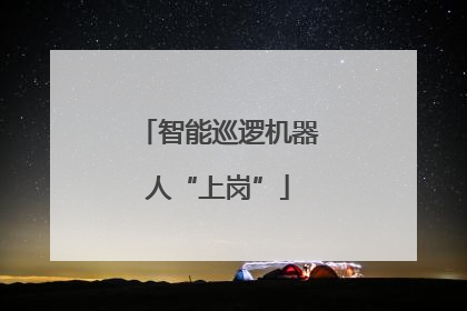 智能巡逻机器人“上岗”