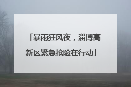 暴雨狂风夜，淄博高新区紧急抢险在行动