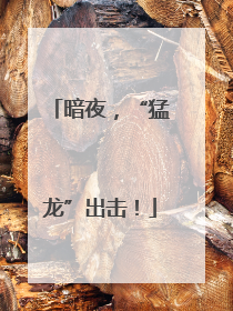 暗夜，“猛龙”出击！