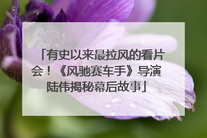 有史以来最拉风的看片会！《风驰赛车手》导演陆伟揭秘幕后故事