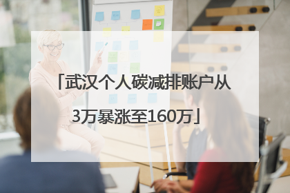 武汉个人碳减排账户从3万暴涨至160万