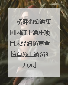 桥畔葡萄酒集团因旗下酒庄项目未经消防审查擅自施工被罚3万元