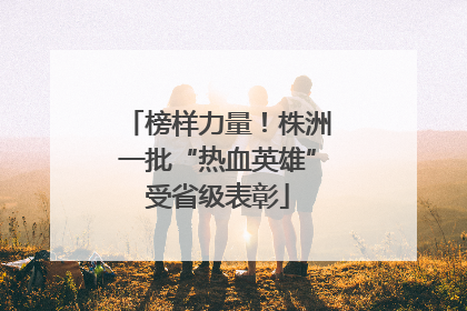 榜样力量！株洲一批“热血英雄”受省级表彰