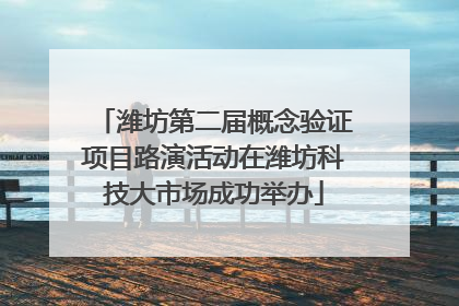 潍坊第二届概念验证项目路演活动在潍坊科技大市场成功举办