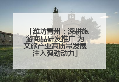 潍坊青州：深耕旅游商品研发推广 为文旅产业高质量发展注入强劲动力