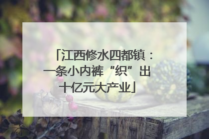 江西修水四都镇：一条小内裤“织”出十亿元大产业