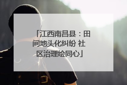 江西南昌县：田间地头化纠纷 社区治理绘同心