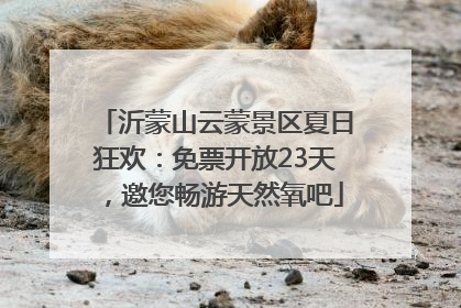 沂蒙山云蒙景区夏日狂欢：免票开放23天，邀您畅游天然氧吧