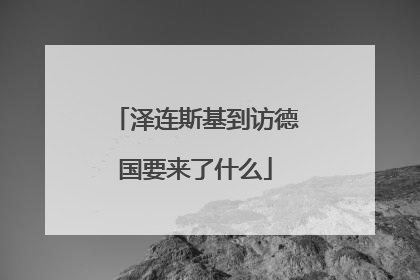 泽连斯基到访德国要来了什么