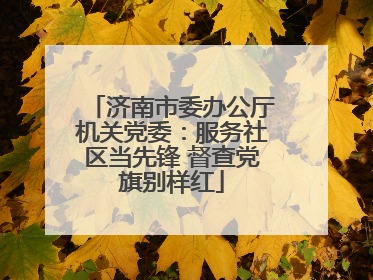 济南市委办公厅机关党委：服务社区当先锋 督查党旗别样红