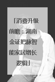 消费升级前瞻：湖南金证把脉智能家居增长逻辑