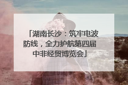湖南长沙：筑牢电波防线，全力护航第四届中非经贸博览会