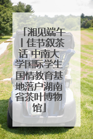 湘见端午丨佳节叙茶话 中南大学国际学生国情教育基地落户湖南省茶叶博物馆