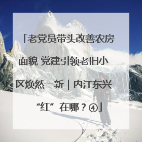 老党员带头改善农房面貌 党建引领老旧小区焕然一新｜内江东兴“红”在哪？④