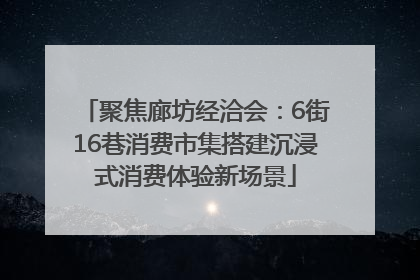 聚焦廊坊经洽会：6街16巷消费市集搭建沉浸式消费体验新场景