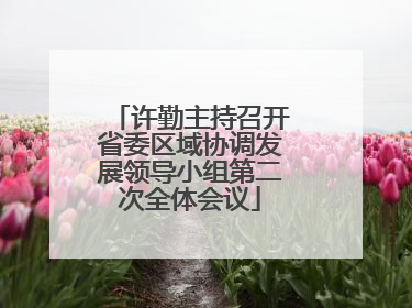 许勤主持召开省委区域协调发展领导小组第二次全体会议
