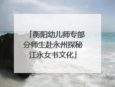 衡阳幼儿师专部分师生赴永州探秘江永女书文化