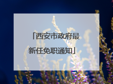 西安市政府最新任免职通知