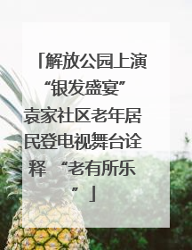 解放公园上演“银发盛宴” 袁家社区老年居民登电视舞台诠释 “老有所乐”