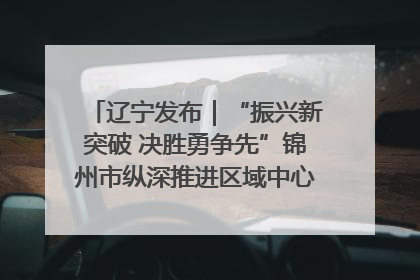 辽宁发布｜“振兴新突破 决胜勇争先”锦州市纵深推进区域中心城市建设 打造高质量发展新增长极